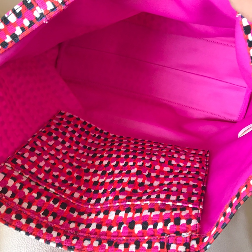 NWT Kate Spade Multi Red Pink Bow On Purpose Tote - Picture 5 of 6